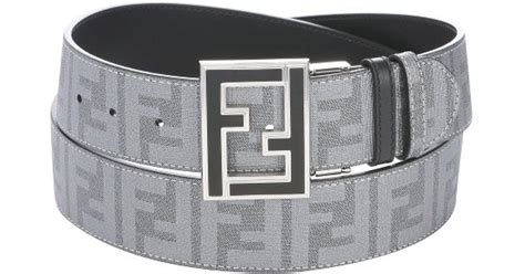 black and grey fendi belt